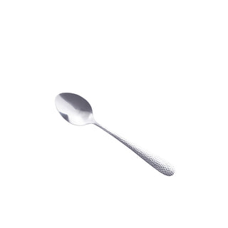 Stainless Steel Tea Spoon with Hammered Handle Polished Finish, 142mm (Pack of 12)
