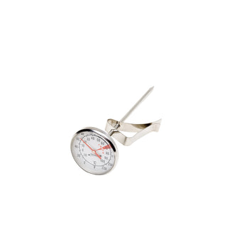 Stainless Steel Frothing Thermometer for Milk Steaming – 12.5cm Probe, 2cm Dial