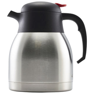 Plastic and Stainless Steel Vacuum Push Button Jug 1L for Tea Coffee and Hot Drink 1Pcs
