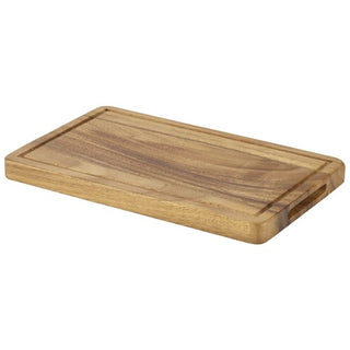 Acacia Wood Serving Board – GN 1/2, GN 1/3 & GN 1/4 Sizes with Grooved Edge and Easy-Lift Recessed Sides