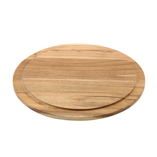 Acacia Wood Round Serving/Cake Board 33cm Presentation Board for Cakes Pizza 1 Piece