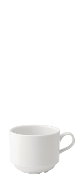 Anton B Classic White Stacking Cups – Fine China Ceramic Espresso, Coffee & Tea Cups for Cafés, Restaurants & Catering, 3oz / 7.5oz, Box of 6