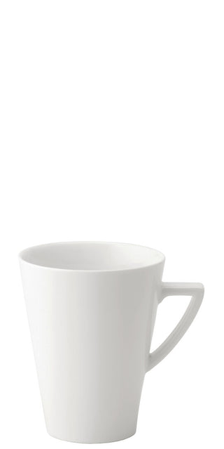 Anton B Classic White Deco Latte Mugs – Fine China Ceramic Latte, Cappuccino & Hot Drink Mugs, 11.25oz (320ml), Box of 6