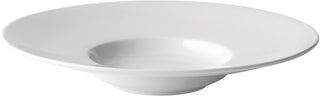 Anton B White Mira Wide Rim Plates Fine China Ceramic Pasta, Risotto & Bowl-Style Serving Plates, 11" (28cm) 6oz, Box of 6