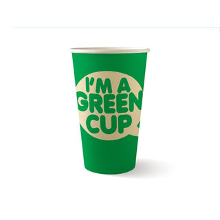 Pack Of 1000 16oz Single Wall Aqueous Lined "I'm a Green Cup"