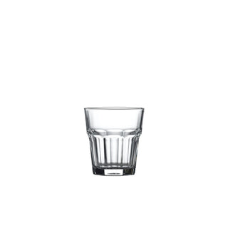 Aras Rocks Glass Tumbler 82x79mm/95x87mm 20cl/30.5cl Durable Clear Glass Drinkware Set 6