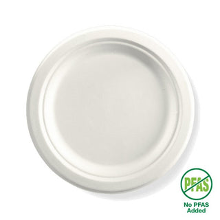 Pack Of 500 9" White Round BioCane Plates