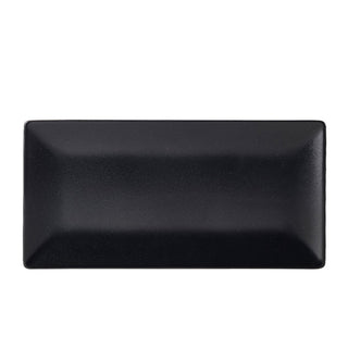 Luna  White/Black Rectangular Plate 25x15cm/30 x 15cm Stoneware Dinnerware Plate Set 6
