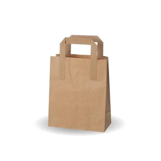 Pack Of 250 Small Kraft SOS Bag With Flat Handle