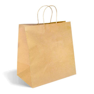 Pack Of 150 355x220x370mm Jumbo Twist Handle Kraft Paper Bags