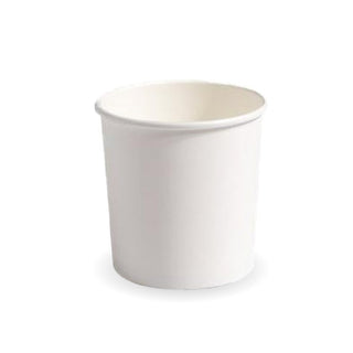 Pack Of 500 16oz White BioBowls/Soup Containers with PLA Coating