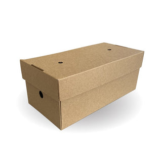 Pack Of 100 Large Kraft Premium Burger Boxes