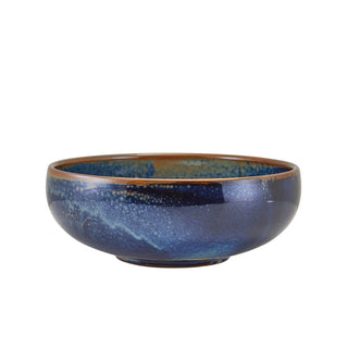 Terra Aqua Blue Belly Bowl 11.5cm/14.5cm/17cm/20cm Porcelain Rustic Serving Bowl Set 6