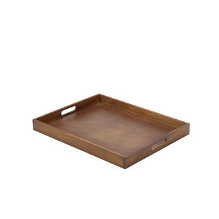 Butlers Light Brown & Solid Black Tray 44cm/49cm/53.5cm/64cm Acacia Wood Serving Tray 1Pcs