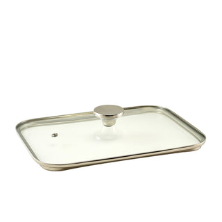 Glass Lid 30×22cm/35.5×27cm Suitable for Cast Aluminium 35×22cm/40×27cm Roaster 1Pcs