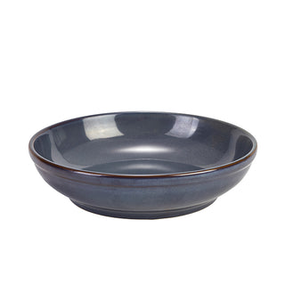 Stoneware Rustic Blue Coupe Bowl 23cm - 1.3L Pack of 6 Dining & Serving Use