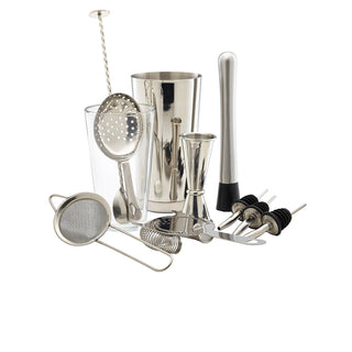 Cocktail Bar Kit Stainless Steel Professional Bartender Set (11 - 22 Piece Options)