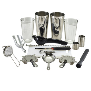 Cocktail Bar Kit Stainless Steel Professional Bartender Set (11 - 22 Piece Options)