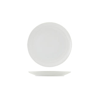 Incise Porcelain Solara Coupe Plate Rimless Main Course & Side Plate 20cm to 28cm - Pack of 6 & 4