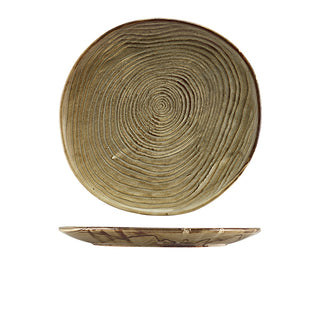 Porcelain Terra Organic Plate Aqua Blue/Grey 21cm/25cm/28.5cm Each Size Set of 6