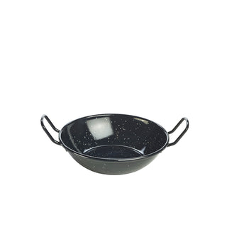 Black Enamel Dish Durable Steel Dish with Enamel Coating Serving Baking Food Presentation