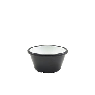Two-Tone Ramekin 6.4×3.5cm 59ml White With Black/Grey/Blue Durable Melamine Set of 24