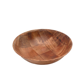 Woven Birch Wood Bowls 15.2x4cm/20.3x5cm/25x6.5cm Eco Friendly Serving Bowls Set of 12