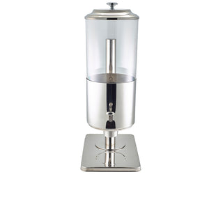 6L Stainless Steel Cereal Dispenser Classic Dry Food Single Canister Dispenser, Great for Cornflakes, Candy, Nuts, Beans