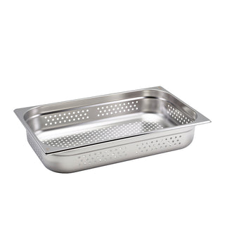Perforated Stainless Steel Gastronorm Pans – 1/1, 1/2 & 2/3 Sizes, 6mm Hole Diameter, Various Depths