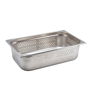 Perforated Stainless Steel Gastronorm Pans – 1/1, 1/2 & 2/3 Sizes, 6mm Hole Diameter, Various Depths