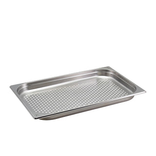 Perforated Stainless Steel Gastronorm Pans – 1/1, 1/2 & 2/3 Sizes, 6mm Hole Diameter, Various Depths