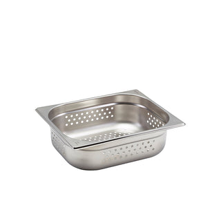 Perforated Stainless Steel Gastronorm Pans – 1/1, 1/2 & 2/3 Sizes, 6mm Hole Diameter, Various Depths