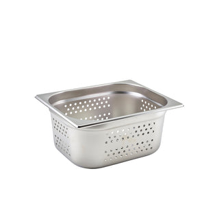 Perforated Stainless Steel Gastronorm Pans – 1/1, 1/2 & 2/3 Sizes, 6mm Hole Diameter, Various Depths