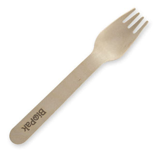 Pack Of 1000 16cm Coated Wooden Forks