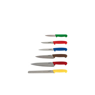 6 Piece Colour Coded Knife Set with Canvas Wallet | Professional Chef Knives Stainless Steel