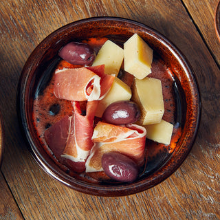 Vitrified Terracotta Tapas Dish Set 7.5cm & 11cm, Reactive Glaze Rustic Colours for Salads & Side Dishes, Oven Safe, Pack of 24