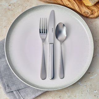 Polished Stainless Steel Cutlery Set – Palermo Collection, Individual 12-Piece Set - Spoon, Knife, Fork