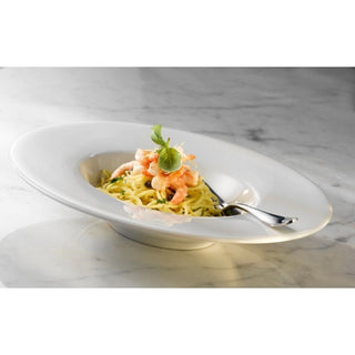 Porcelain Wide Rim Pasta Plate 57cl 30x5.5xcm 16.5cm Dia Pack of 6 Porcelain Elegant Tableware Perfect for Pasta Salad