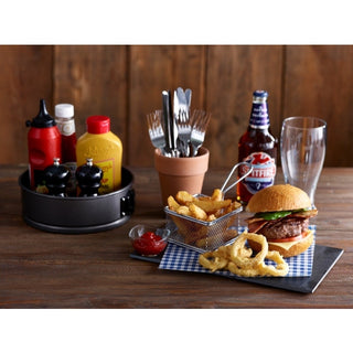 Stainless Steel Square Fry Basket 9.5cm Mini Chip Basket for Starters Sides Set of 6