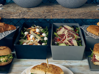 Melamine Matt Black & Matt Grey Buffet Box GN 1/3 – Rectangular Display Box for Buffet & Food Service