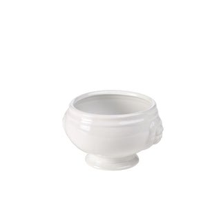 White Porcelain Lion Head Soup Bowl for Catering & Food Service, 40cl (14oz), 14×11×8cm, Pack of 6