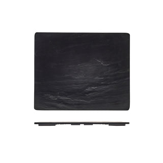 Melamine Slate Effect Platter Non Slip Serving Platters for Buffet & Food Display, Black/ White – GN 1/2, GN 1/3 & GN 1/4 Sizes