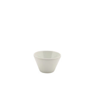 White Conical Buffet Bowl 200ml (7oz) Durable Melamine Plastic Bowls for Catering & Food Display, Gloss Finish - 8.5×5cm
