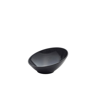 Melamine Slanted Buffet Bowl 21cm 30cm – Lightweight Angled Catering Service Display Bowl (Black, White)