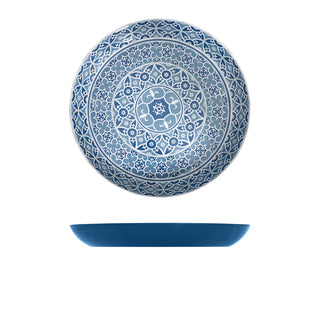 Marrakesh Bowl 38cm 3.5L Blue/Grey Durable Melamine Dining Serving Bowl 1Pcs