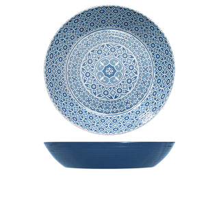 Marrakesh Bowl 42.5cm 7.5L Blue/ Grey Melamine Home Dining Large Bowl 1Pcs