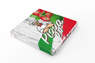 Pack of 90 White 16" Pizza Boxes with 'Pizza' Print