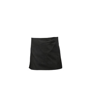 Black Short Polycotton Apron Protective Bib – Plain or Split Pocket 70×37cm