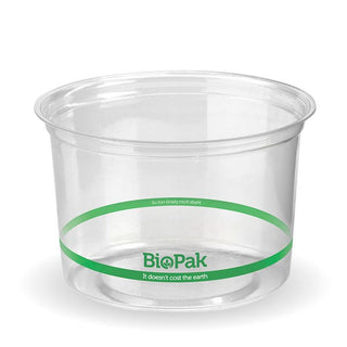 Pack Of 500 500ml Clear PLA BioBowls