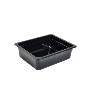 Gastronorm Pan Black Polycarbonate Plastic High Quality GN Tray Food Containers - 1/2, 1/3, 1/4, 1/6, 1/9
